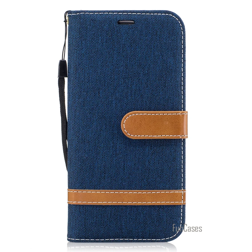 Цветной Чехол-бумажник для samsung Galaxy S8 Plus S7 Edge, джинсовый Джинсовый чехол-подставка для Galaxy J7, J5, A5, J3, A3, чехол-книжка