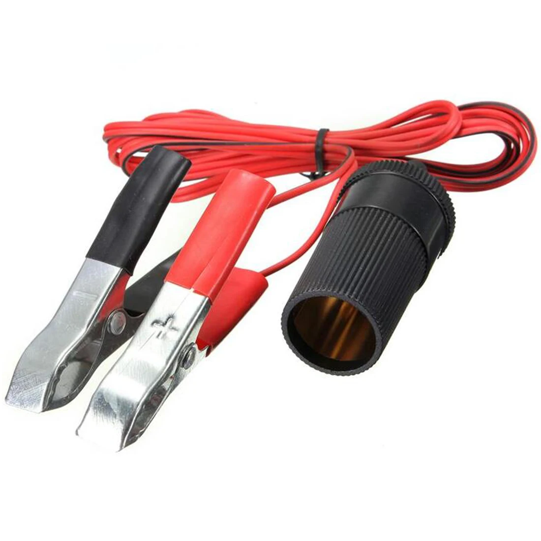 

Dewtreetali 2017 12V Auxiliary Socket Cigarette Lighter Clip On Crocodile Leisure Battery Clips Car Charger Power Cable