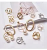 1 PCS Fashion Scarf Ring Wild Pearl Silk Scarf Buckle Clothing Angle Knot Square Scarf Button Scarf Accessories 1