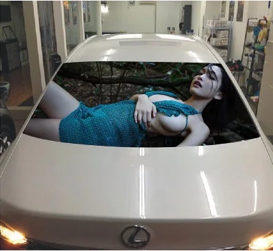 DIY перфорированные ПВХ автомобиля Стайлинг окна автомобиля после теракта наклейки автомобиль дальнего света Wacky стекло перспектива дьявол - Название цвета: style13