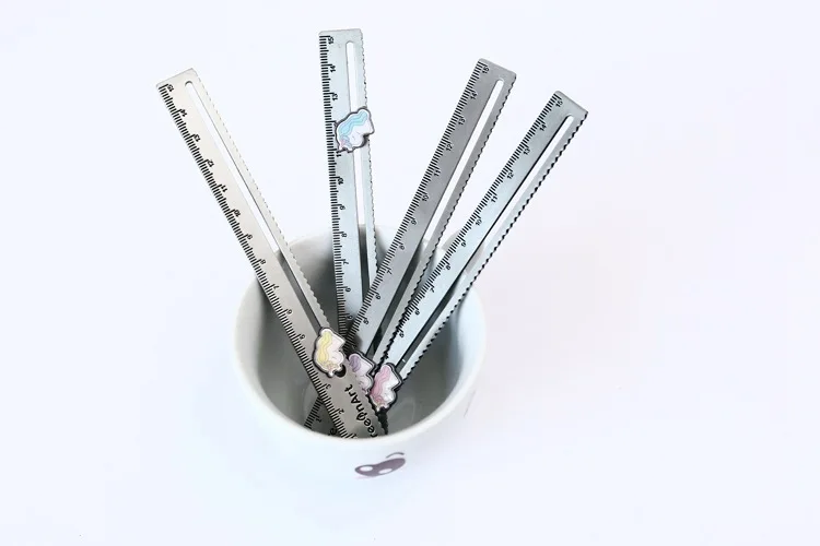 15 см креативный Единорог движение металлическая линейка инструмент для измерений прямая Линейка рекламный подарок канцелярские принадлежности
