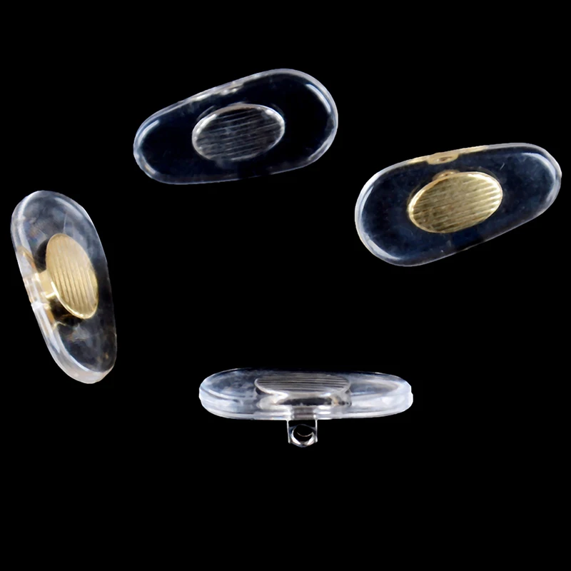 20 шт = 10 пар золотые серебряные золотые очки из ПВХ противоскользящие алюминиевые проводники носовые упоры удобные резиновые силиконовые Серебристые носовые упоры