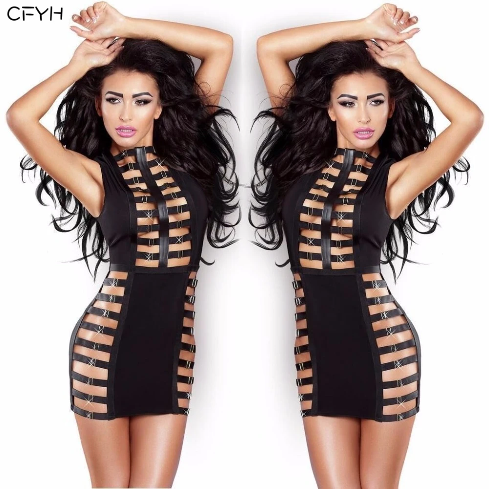 black leather dress for sale