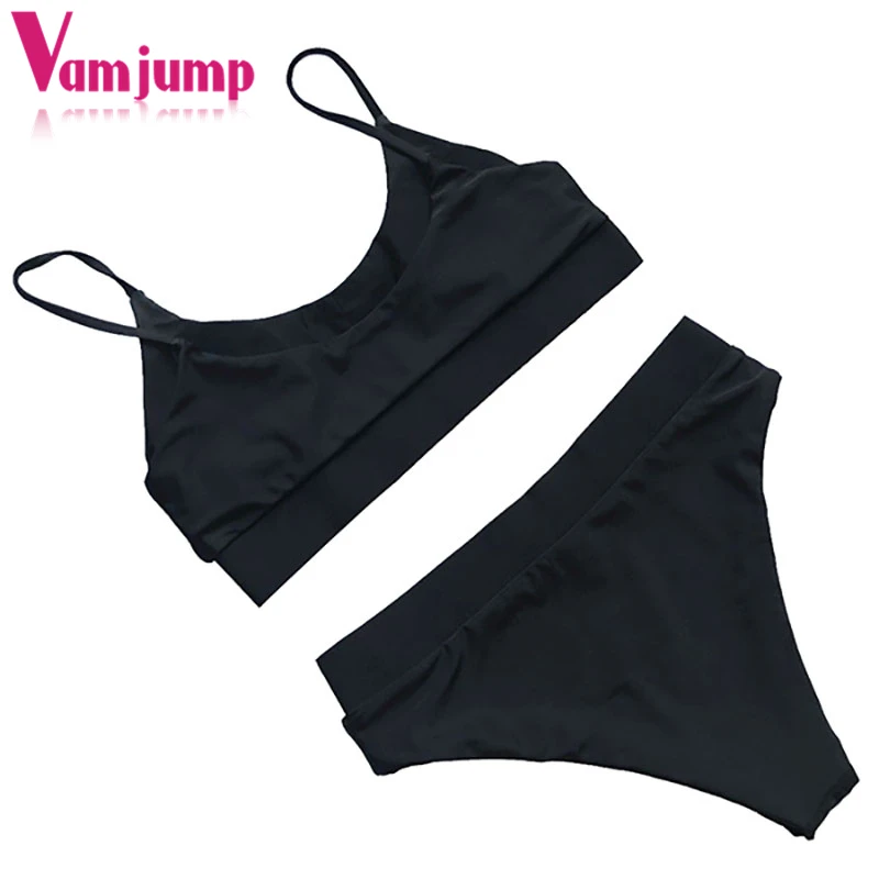 VamJump Холтер Двойка блесток бикини ванный комплект Push Up колодки Для женщин 2018 APSW6715