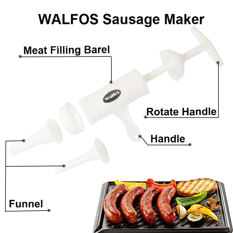 WALFOS ручная машина для сосисок качество пищевых продуктов наполнитель мяса