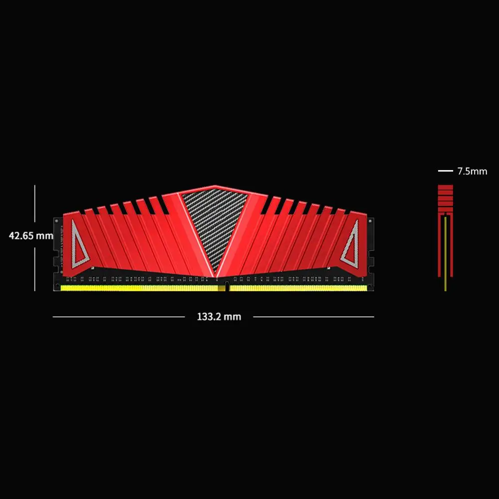 1 комплект ram красный радиатор кулер охлаждающий радиатор 40x126 мм для настольной памяти DDR2 DDR3 DDR4 теплоотвод