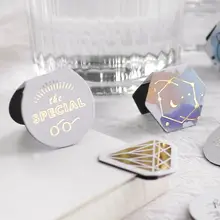 3 шт мультфильм минималистичный ручной росписью магнитные закладки основные геометрические серии бронзированные Ретро Металлические Подарочная книга папка C26