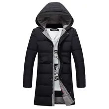 Thintenda Новинка года теплые зимние куртки Для мужчин Повседневное Бизнес длинные толстые зимнее пальто Для мужчин одноцветное парка модные пальто Верхняя одежда Для мужчин