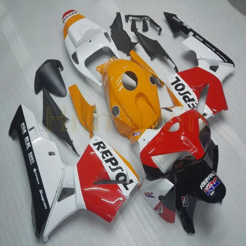 Заказной мотоцикл для HONDA F5 CBR600RR 2005-2006 ABS Обтекатель+ Botls+ красный оранжевый литьевая форма M2