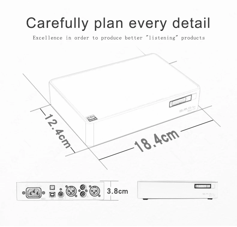 SMSL SU-8 USB DAC ES9038Q2M* 2 32 бит/768 кГц DSD512 DAC USB/оптический/коаксиальный входной декодер RCA/XLR выход поставляется с пультом дистанционного управления