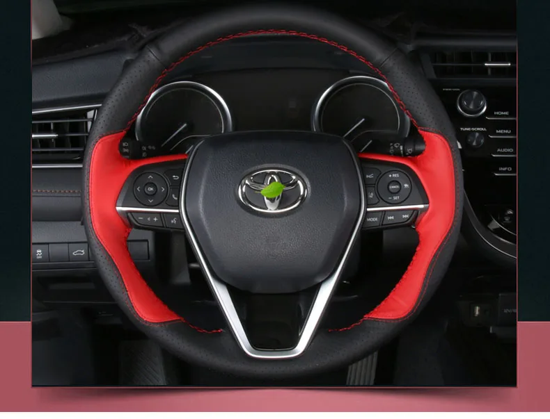 Lsrtw2017 автомобильный Стайлинг из углеродного волокна настоящий кожаный чехол рулевого колеса автомобиля для toyota camry xv70