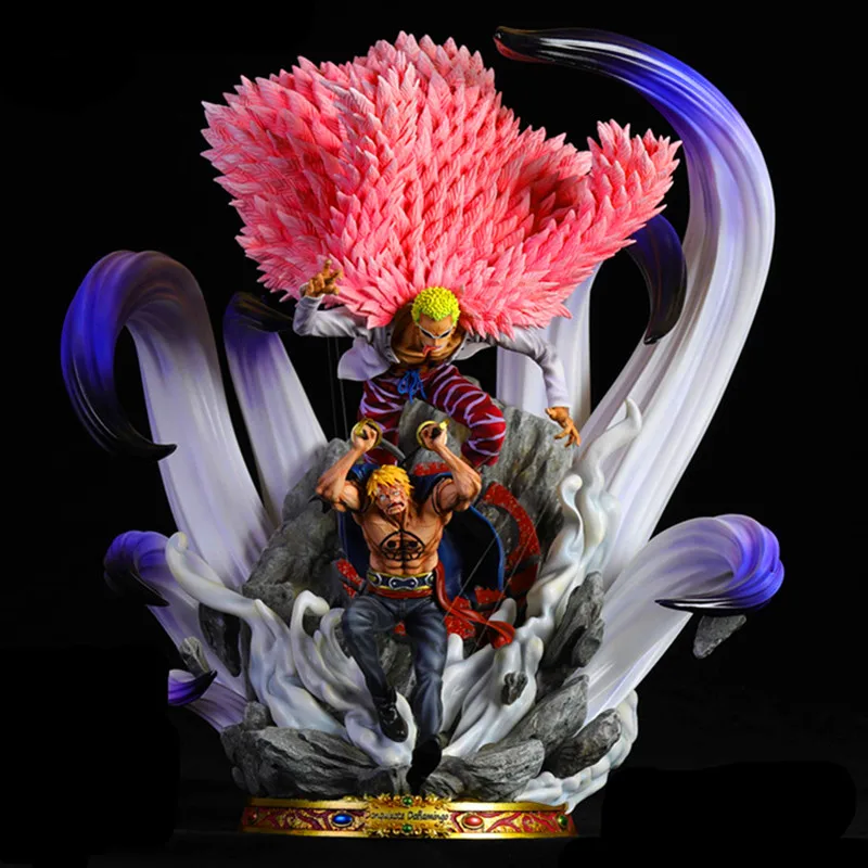 Аниме одна деталь Donquixote Doflamingo VS Беллами сцены семь военачальников моря статуя из смолы фигурку игрушки G2450