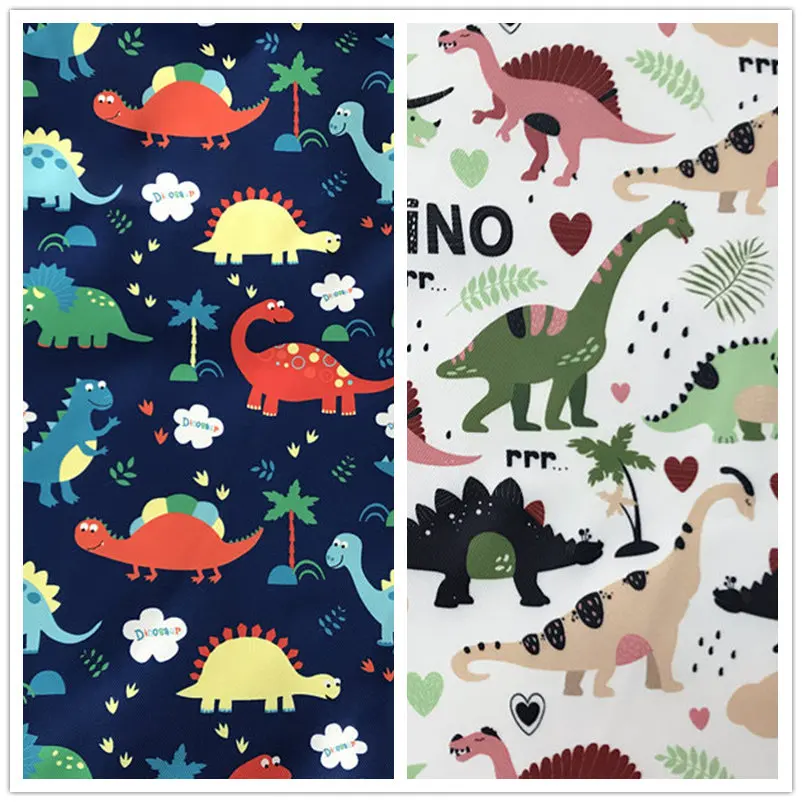 

Waterproof printing Dinosaur cloth for suitcases, bags, fabrics, tablecloths, curtains, pillows, pet nests DIY handicraf