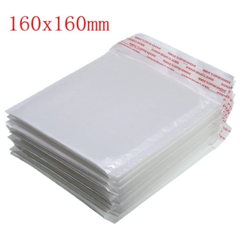 160x160mm Новинка, 50 шт./лот, белая пенная Сумка-конверт, разные характеристики, пенная фольга, офисный упаковочный конверт, влагостойкий, вибрирующий мешок - Цвет: 160x160mm