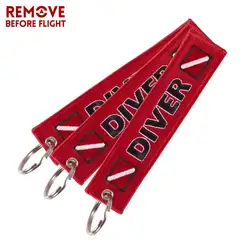 Remove Before Flight вышивка брелок с водолазом автомобиля порте скрипичный ключ Bijoux для мотоциклов подарок порте скрипичный ключ стильные Брелоки