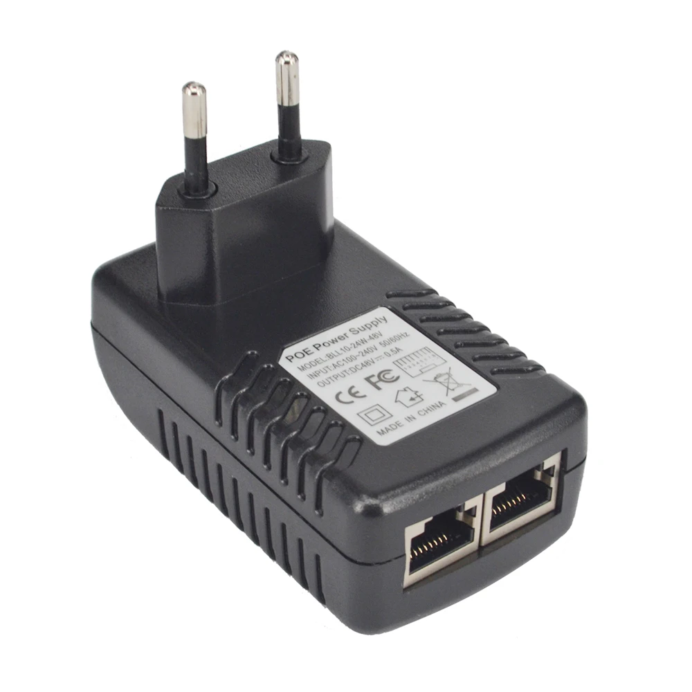 01CTVMAN PoE Injector Adapter Splitter DC 48V 0.5A EU Power Over Ethernet POE Swtich For Network CCTV Security HD IP Camera System