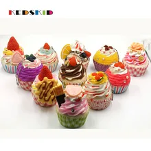 Случайный стиль Моделирование еда ролевые Еда моделирование Крем Кекс хлеб девушки игрушки украшения для вечеринки, дня рождения