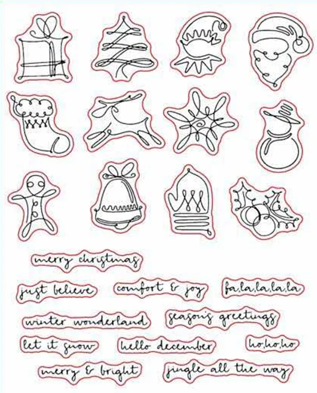 

Merry Christmas/Transparent Clear Stamps for DIY Scrapbooking/Card Making/Kids Christmas Fun Decoration Supplies