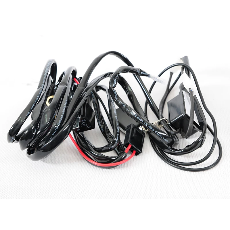 Wireless Control Car Work Driving Fog light Offroad Led Light Bar Relay Strobe Flashing Cable 40A 12v 24v Universal Hareness Kit