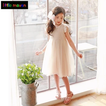 

3-12Yrs Baby Girls Princess Dresses Summer Grace Weding Party Prom Dress Fashion Casual Children Teens Bebe Baby Kids Clothes