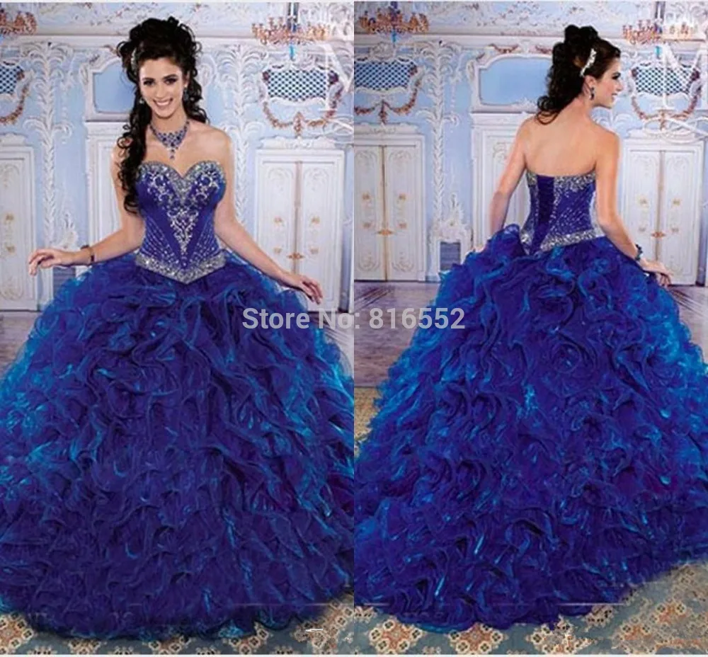 Buy 2016 High Quality Navy Blue Quinceanera Dresses