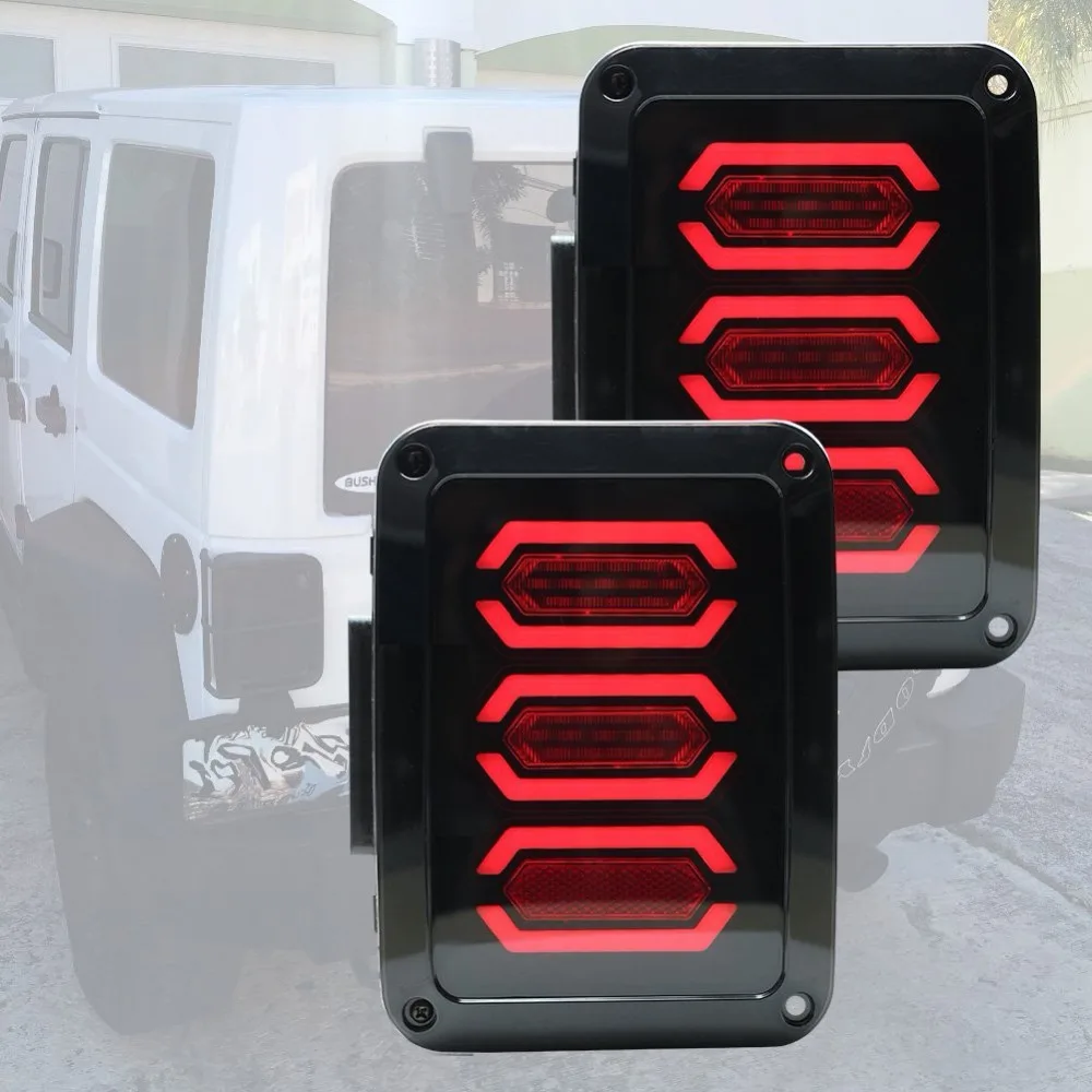 DOT E9 Wrangler JK Tail light For Jeep Wrangler JK US European version LED Tail Lights Brake