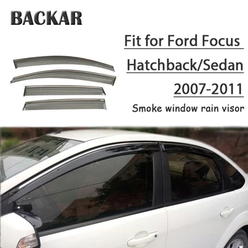 

Backar 4pcs Auto Car Windows Rain Wind Sun Shield Deflector Visor Trim For Ford Focus Hatchback/Sedan 2007-2011 Accessories