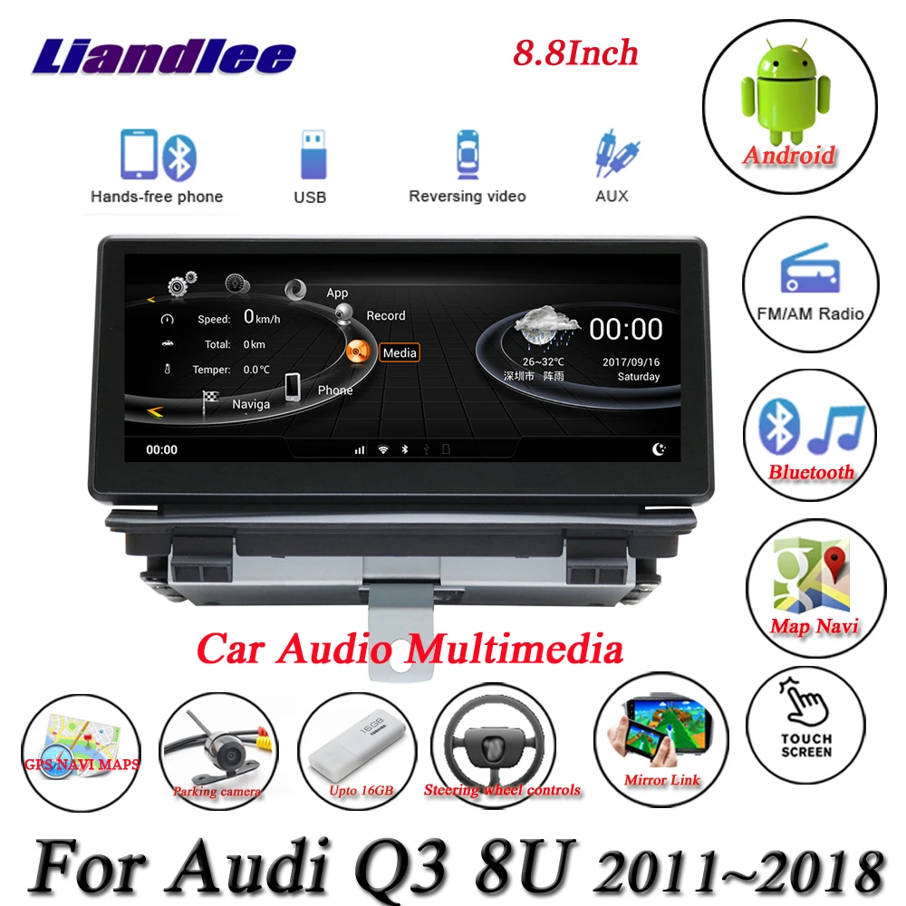 Top Liandlee For Audi Q3 8U RS Android Original Car System Radio BT Wifi FM GPS Map Navi Navigation Screen Multimedia NO DVD Player 0