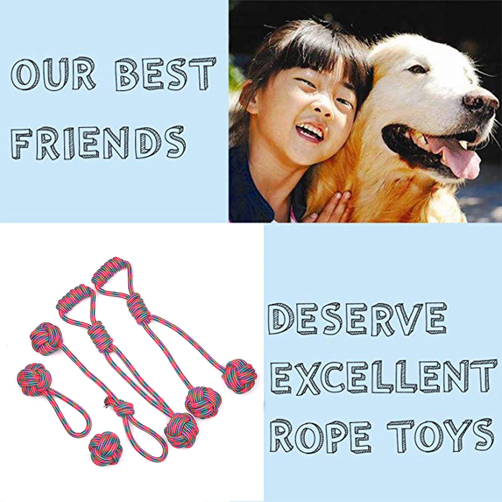 5 Packs Interactive Toys Dogs Chew Cotton Toy (6)