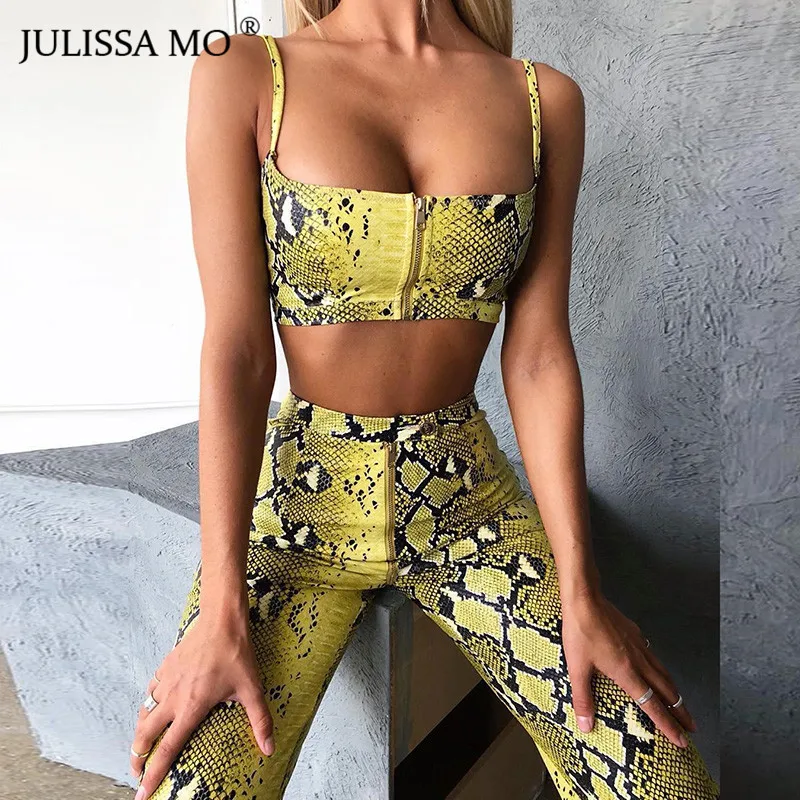 Женский комбинезон JULISSA MO с принтом в виде змеи комплект из двух предметов без