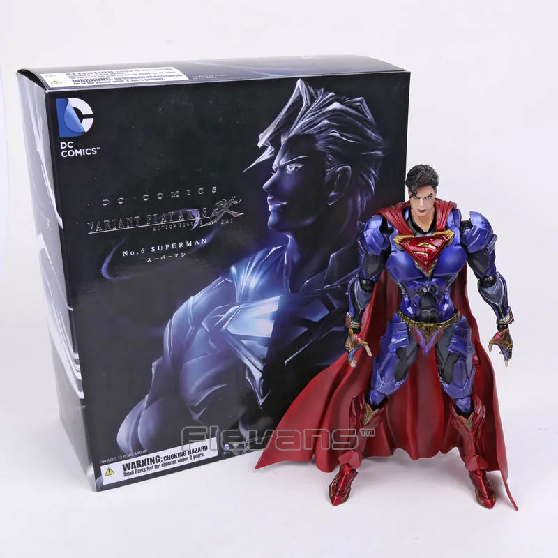 Play Arts KAI DC COMICS NO.6 SUPERMAN PVC Action Figure Collectible Model Toy 26cm