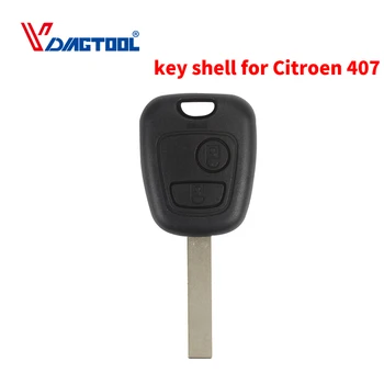

VDIAGTOOL Remote key shell NO LOGO blade with groo Replacement Car Key Case Shell Blank with Groove For Citroen C2 C3 C4 C6 407