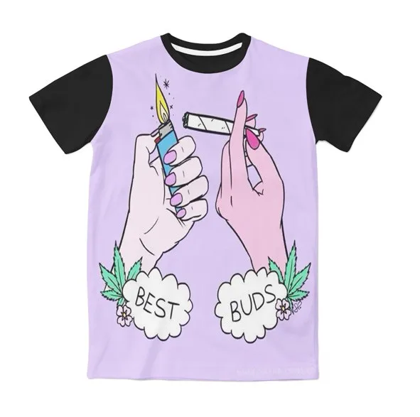 2-colors-Real-USA-size-Best-Buds-3D-Sublimation-print-T-shirt-Custom-made-Clothing (1)