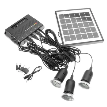 

Outdoor Solar Power Led Lighting Bulb Lamp System Solar Panel Home System Kit 4W 6V Outdoor Solar Power Panel LED Light Lamp