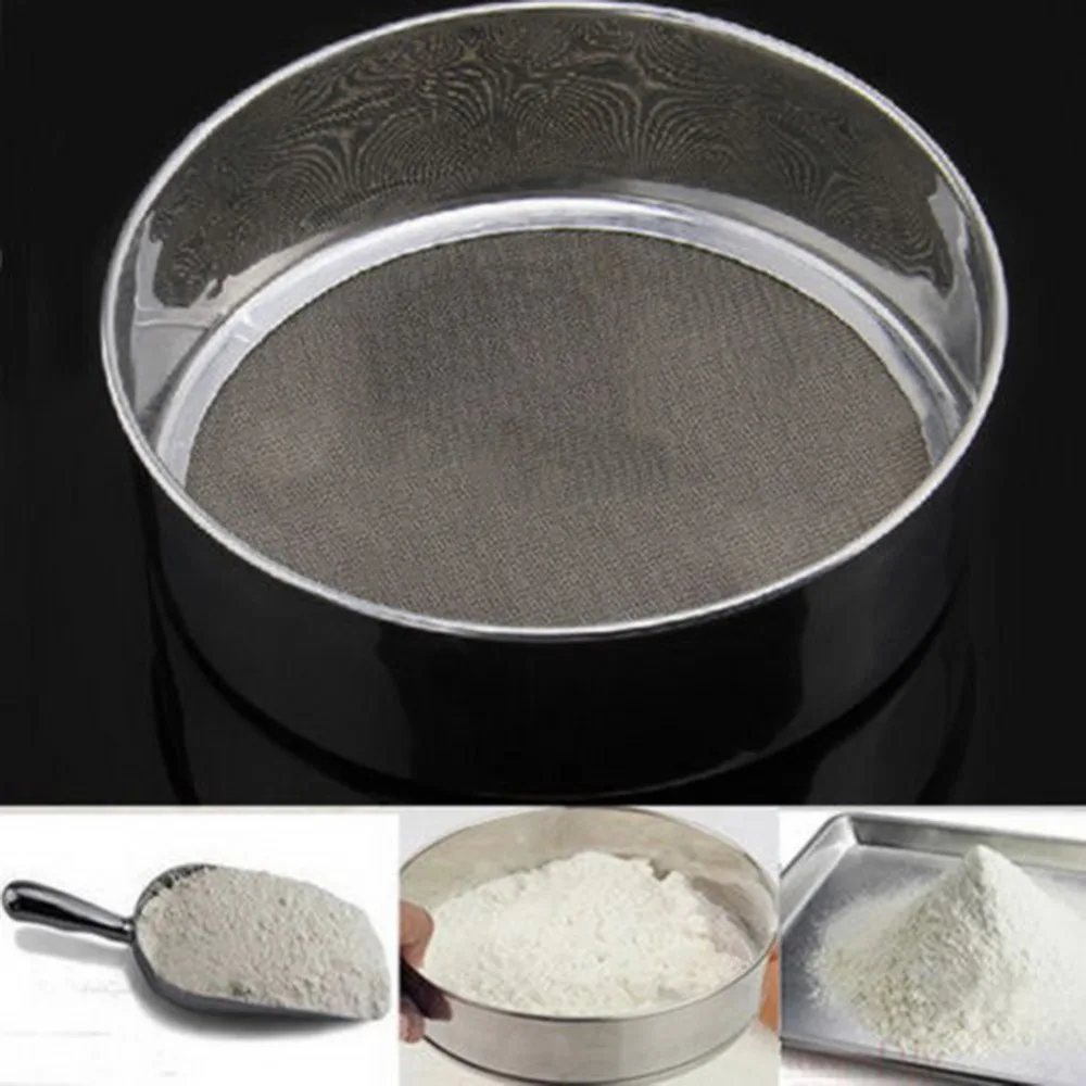 PREUP Stainless Steel Mesh Flour Sifter Mechanical Baking Icing Sugar Shaker Sieve Strainer Powder Cake Kitchen Tool | Дом и сад