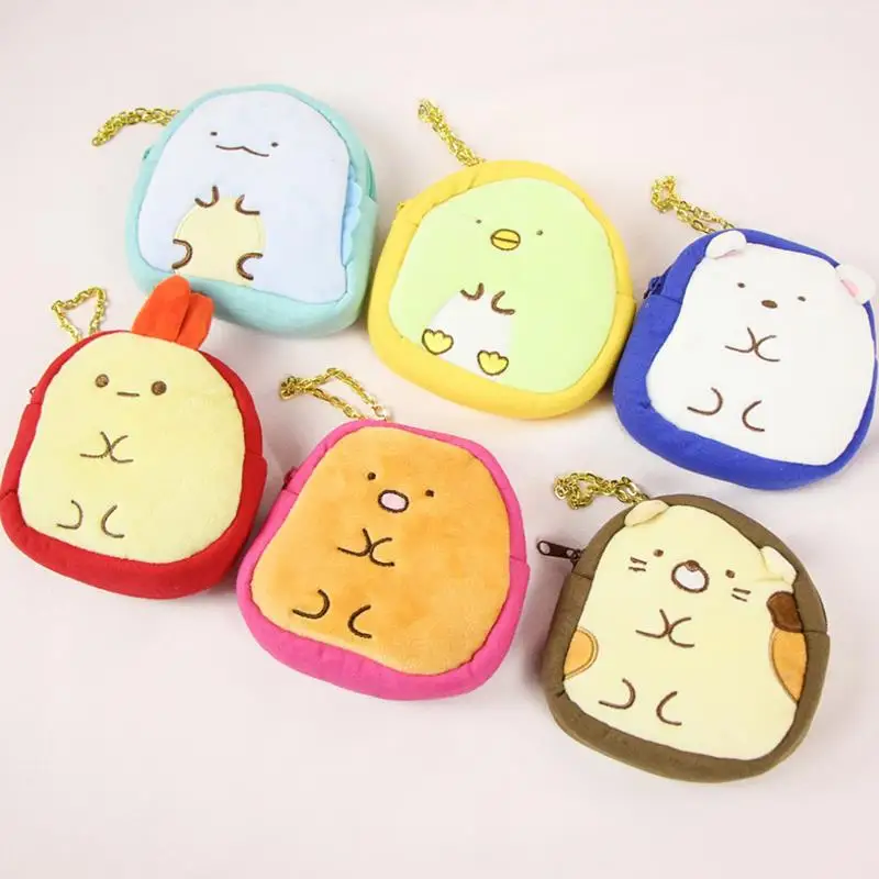 

1pc Creative cute Soft Stuffed San-x Sumikko gurashi Sumikko Plush purses toys Animals Kawaii Corner Creature Keychain gift