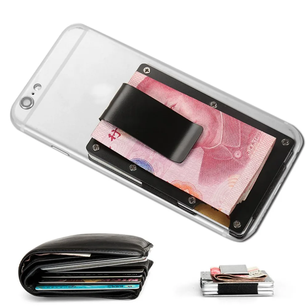 Silver Anti Degaussing Credit Card Box Automatic Bank Card Holder Male And Female Business Card Clip Stainless Steel Card Clip