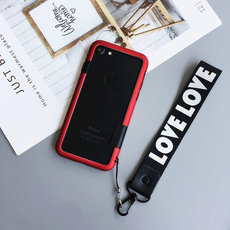 Для iphone 8 plus бампер мягкий цветной ударопрочный Силикон + PC рамка для Apple X 7 6 S p 6splus