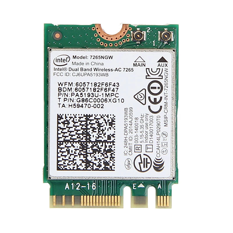 For Intel 7265ngw Dual Band Wireless-ac 7265 867mbps 2 X 2 Wifi Support 4.0 Ngff M.2 Mini Card - Network Cards - AliExpress