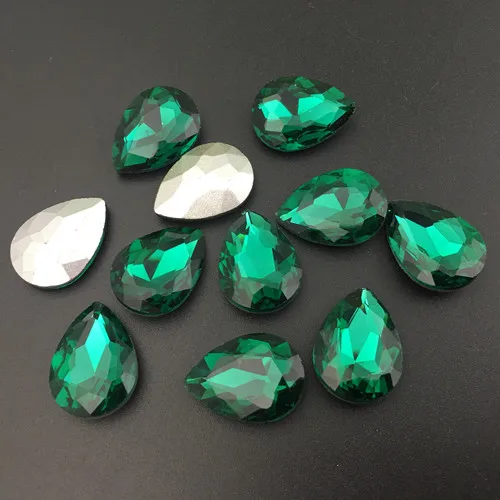 4x6mm~30x40mm Colors Teardrop Glass Crystal Fancy Stone Pointed back Pear Rhinestone Droplet Beads for Jewelry Making 