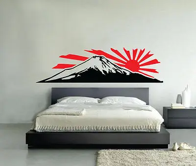 

Mount Fuji Wall Decals Sticker Vinyl Car Van Door Bedroom Kitchen Art Zen Japan Home Decor Living Room DIY E551