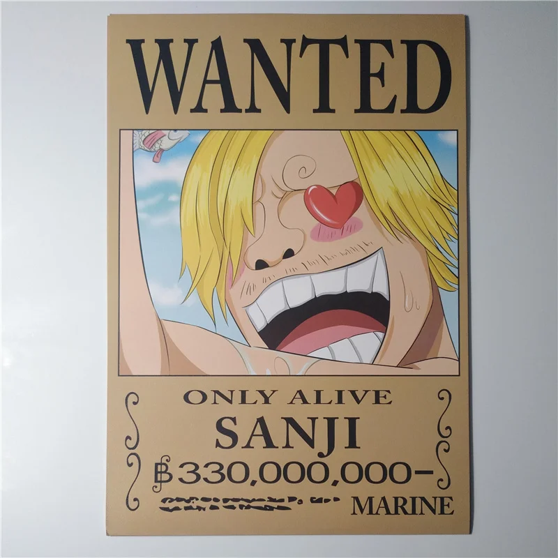 9*(42x29 см) Новый one piece wanted плакаты аниме наклейки на стену Луффи игрушки Санджи и
