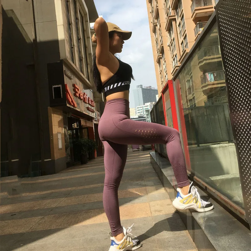 

High Waist Yoga Pants Women Sports Leggings Fitness Energy Seamless Tummy Control Leggings