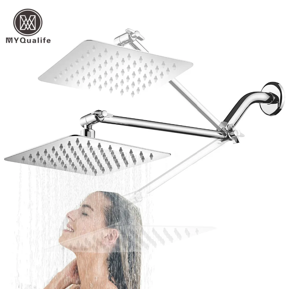 Amazon Hot 8/10/12 " Stainless Steel Shower Head Polished Chrome