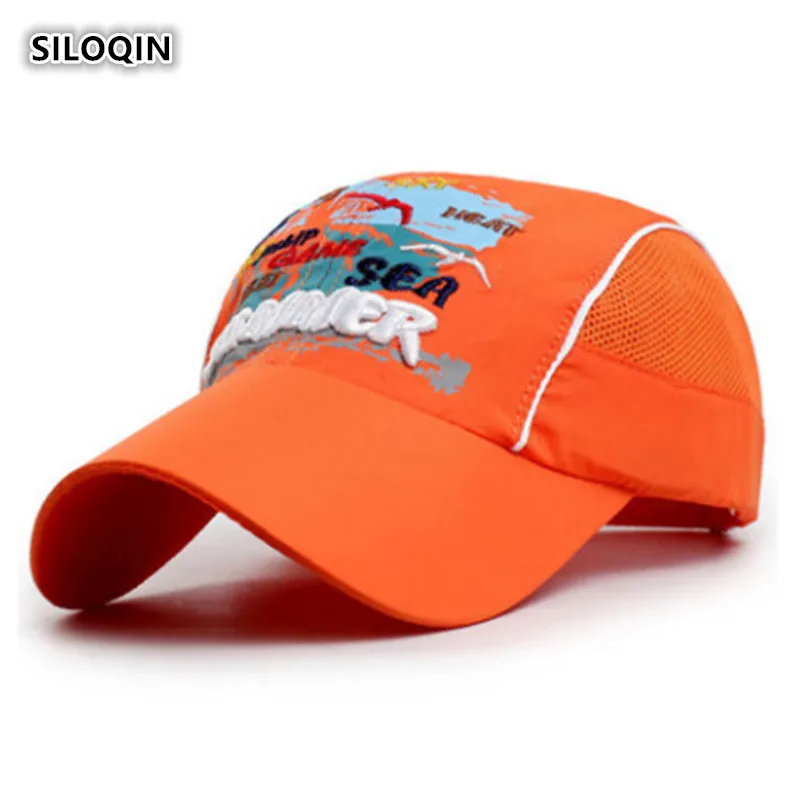 

SILOQIN New Style Trend Summer Schoolchildren Quick-drying Baseball Caps Letter Color Matching Breathable Adjustable Tongue Cap