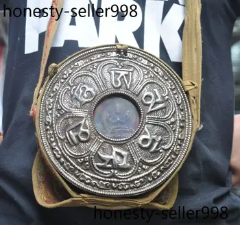 

christmas Tibet Buddhism silver 4 Arms Chenrezig GuanYin buddha Fokan Shrine Wall hanging halloween