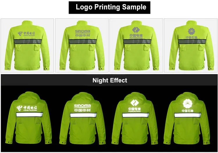 Новая высокая видимость наружная куртка из полиэстера Водонепроницаемая Защитная Светоотражающая куртка дождевик