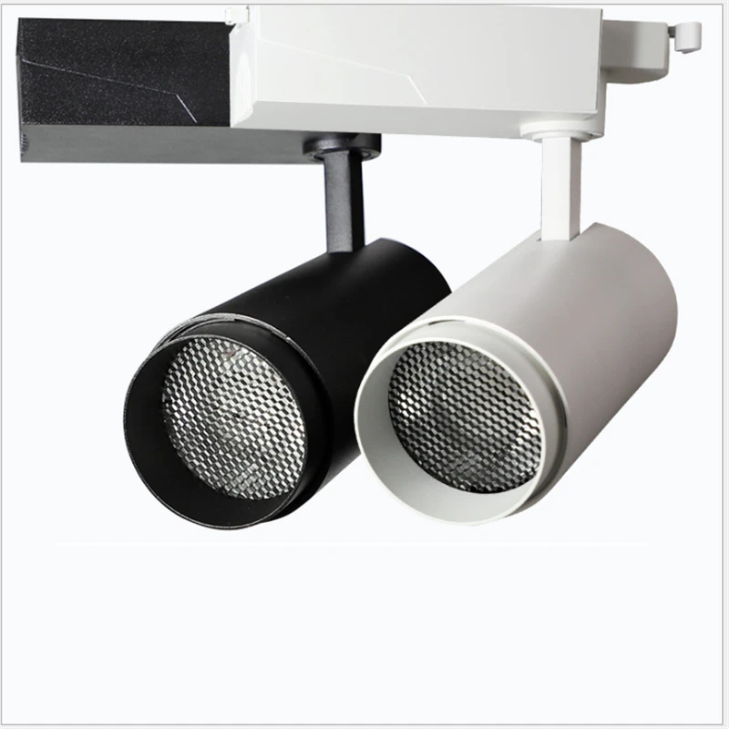 200-240Vac 2 line rail mounted movable and rotatable clothing store 35W high bright Cree background wall paint led track light | Лампы и