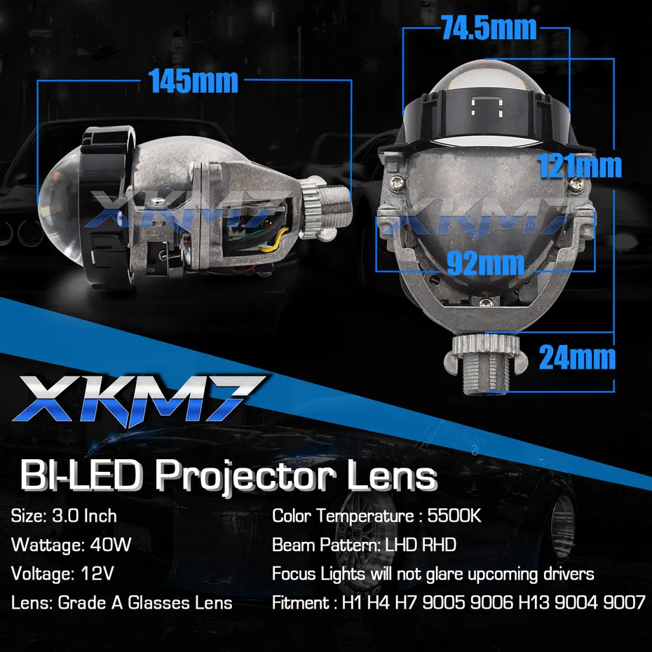 Bi светодиодный объектив проектора H7 H4 H1 9005 9006 H13 9004 9007 светодиодный фары для автомобилей ангельские глазки Halo кольца ходовые огни модификация DIY