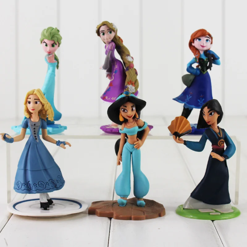 

Three Type Cartoon Princess Series Mermaid Cinderella Snow White 10cm PVC Action Figure Collectible Model Toy